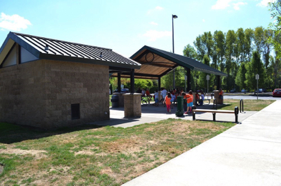Accessible restrooms at main parking lot and picnic shelter